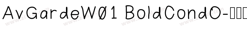 AvGardeW01 BoldCondO字体转换